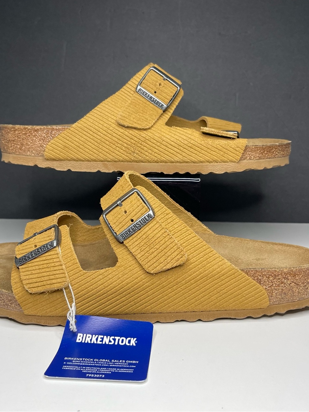 Birkenstock Arizona Corduroy Cork Brown Sandals Men, Size EU 43/Us 10